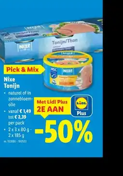 Lidl Nixe Tonijn aanbieding