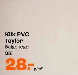 Kwantum Klik PVC Taylor aanbieding