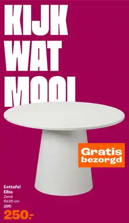 Kwantum Eettafel elba zand aanbieding