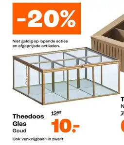 Kwantum Theedoos Glas aanbieding