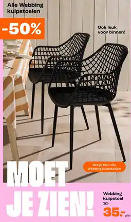 Kwantum Webbing kuipstoel aanbieding