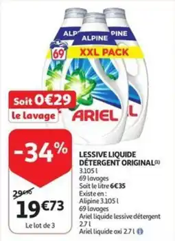 Auchan Lessive liquide detergent original aanbieding