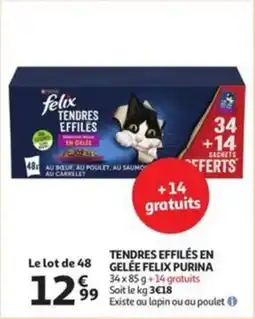 Auchan Tendres effilés en gelée felix purina aanbieding