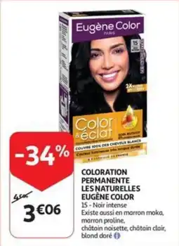 Auchan Coloration permanente les naturelles eugène color aanbieding