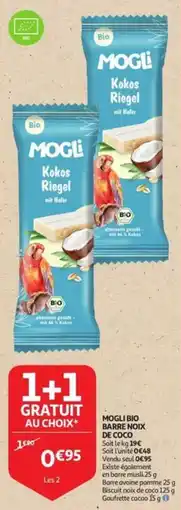 Auchan Mogli bio barre noix de coco aanbieding