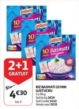 Auchan Riz basmati 10 min lustucru aanbieding
