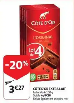 Auchan Côte d'or extra lait aanbieding