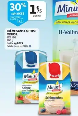 Auchan Crème sans lactose minus L aanbieding