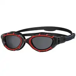 Decathlon Zoggs Predator Flex gepolariseerde bril - rood/zwart/rook gepolariseerd aanbieding