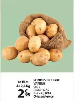 Auchan Pommes de terre vapeur Origine France aanbieding