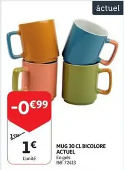 Auchan Mug bicolore actuel aanbieding