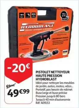 Auchan Pistolet nettoyeur haute pression hydroblast aanbieding