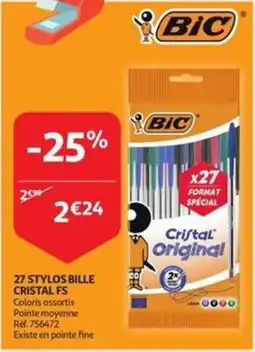 Auchan 27 stylos bille cristal fs aanbieding