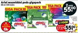 Kruidvat Ariel wasmiddel pods gigapack aanbieding