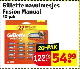 Kruidvat Gillette navulmesjes Fusion Manual aanbieding