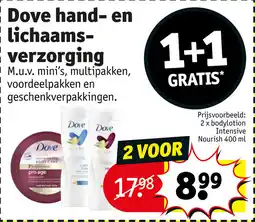Kruidvat Dove hand- en Lichaams- verzorging aanbieding