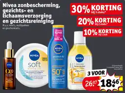 Kruidvat Nivea zonbescherming, gezichts- en Lichaamsverzorging en gezichtsreiniging aanbieding