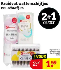 Kruidvat Kruidvat wattenschijfjes en staafjes aanbieding