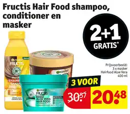 Kruidvat Fructis Hair Food shampoo, conditioner en masker aanbieding