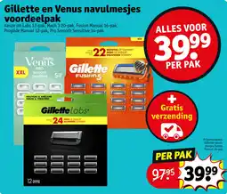 Kruidvat Gillette en Venus navulmesjes Voordeelpak aanbieding