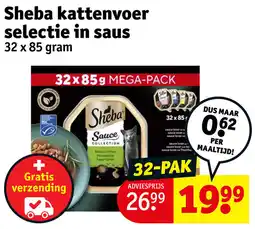 Kruidvat Sheba kattenvoer selectie in saus aanbieding