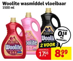 Kruidvat Woolite wasmiddel vloeibaar aanbieding