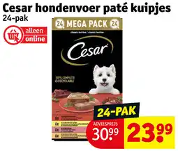 Kruidvat Cesar hondenvoer paté kuipjes aanbieding