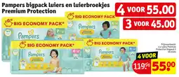Kruidvat Pampers bigpack luiers en luierbroekjes Premium Protection aanbieding