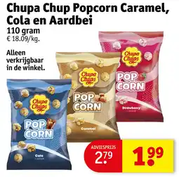 Kruidvat Chupa Chup Popcorn Caramel, Cola en Aardbei aanbieding