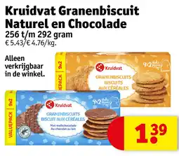 Kruidvat Kruidvat Granenbiscuit Naturel en Chocolade aanbieding