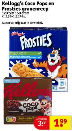 Kruidvat Kellogg's Coco Pops en Frosties granenreep aanbieding