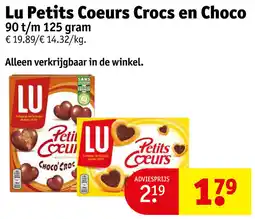 Kruidvat Lu Petits Coeurs Crocs en Choco aanbieding