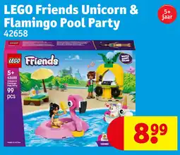 Kruidvat Lego Friends Unicorn & Flamingo Pool Party 42658 aanbieding