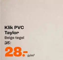 Kwantum Klik PVC Taylor aanbieding