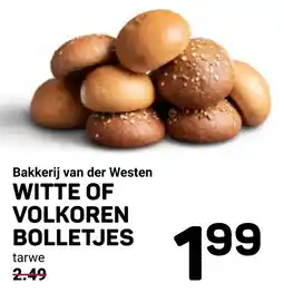Ekoplaza Bakkerij van der Westen Witte of Volkoren Bolletjes aanbieding