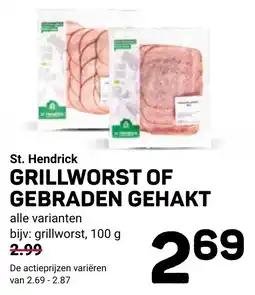 Ekoplaza St. Hendrick Grillworst of Gebraden Gehakt aanbieding