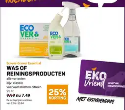 Ekoplaza Ecover-Ecover Essential Was of Reiningsproducten aanbieding