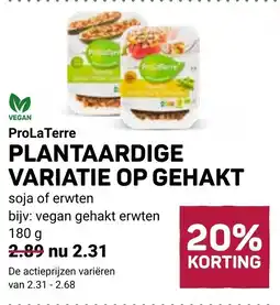 Ekoplaza ProLa Terre Plantaardige Variatie op Gehakt aanbieding