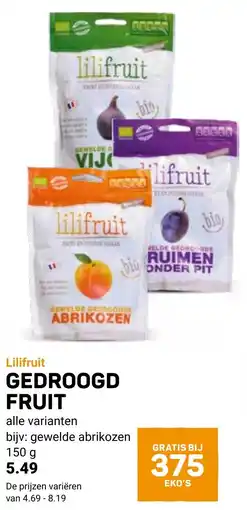 Ekoplaza Lilifruit Gedroogd Fruit aanbieding
