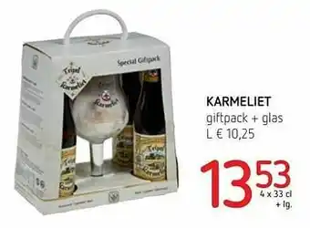 Spar Colruyt Karmeliet giftpack + glas aanbieding