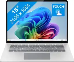 Coolblue Microsoft Surface Laptop Copilot+ PC 15 Snapdragon X Elite / 16GB / 256GB Platinum Azerty aanbieding
