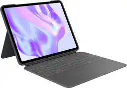 Coolblue Logitech Combo Touch Apple iPad Pro 13 (2024) Étui Clavier AZERTY Gris aanbieding