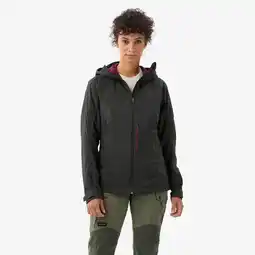 Decathlon Winddichte warme softshelljas voor backpacken dames MT900 aanbieding