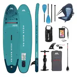 Decathlon COMPLEET PAKKET OPBLAASBARE KAJAK MET PEDDEL AQUA MARINA VAPOR 10.4 VOOR MAXIMAA aanbieding
