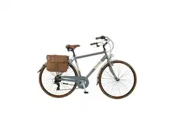 Decathlon Stadsfiets Dolce Vita by Canellini man met fietstassen - Grijs aanbieding