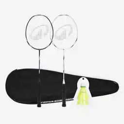 Decathlon Badmintonset voor volwassenen BR Sensation 500 zwart wit aanbieding