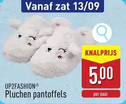 ALDI Up2fashion pluchen pantoffels aanbieding