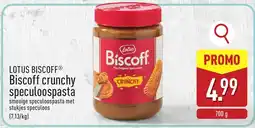 ALDI Lotus Biscoff Crunchy Speculoospasta aanbieding