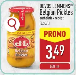 ALDI Devos Lemmens Belgian Pickles aanbieding