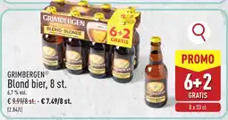 ALDI Grimbergen Blond Bier 6,7% vol aanbieding